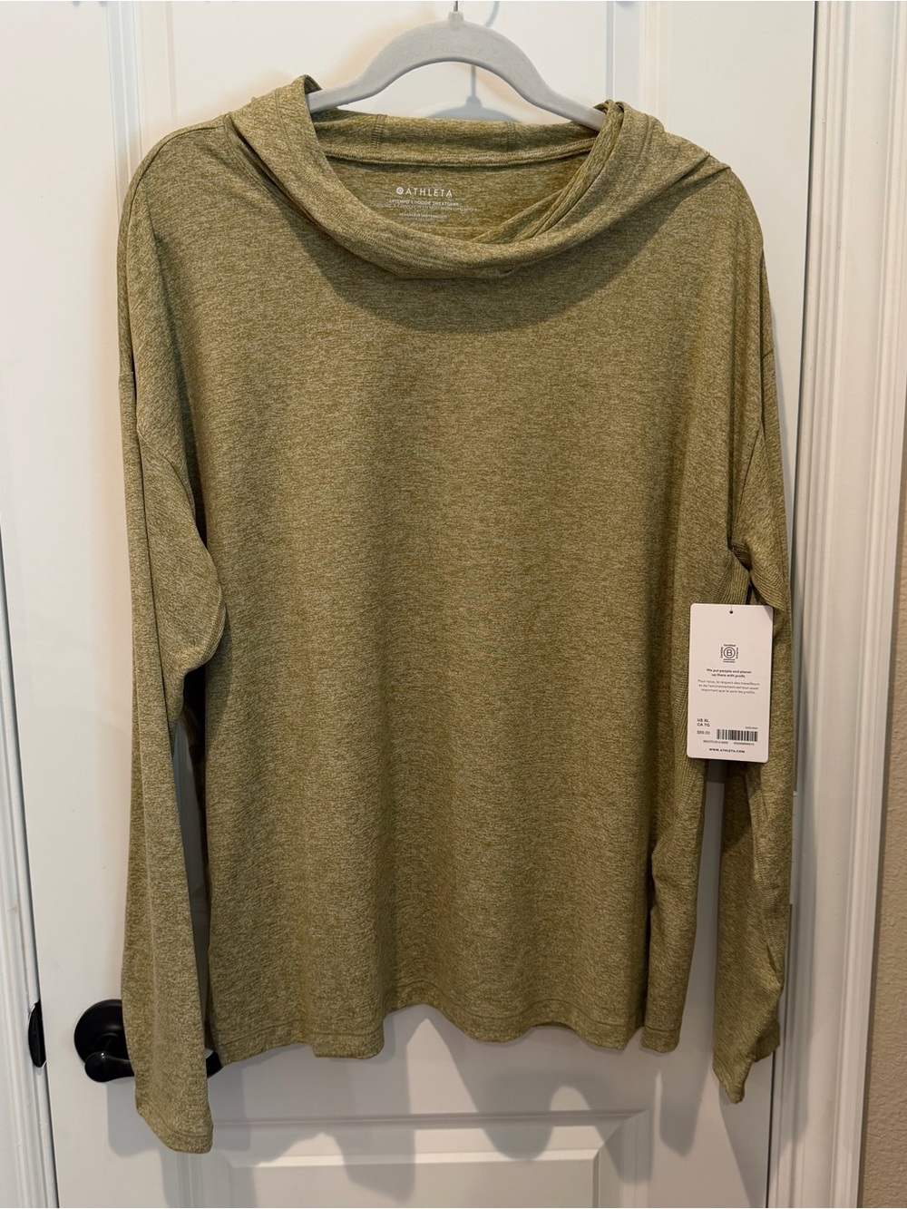 Athleta Uptempo Elevate Hoodie Sweatshirt Tapestry Gold Heather